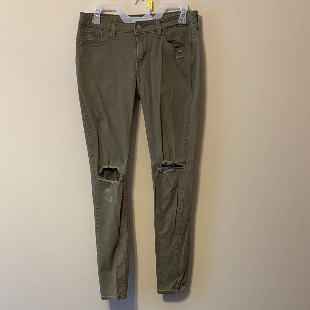 Signature by Levi Strauss Olive Skinny Jeans